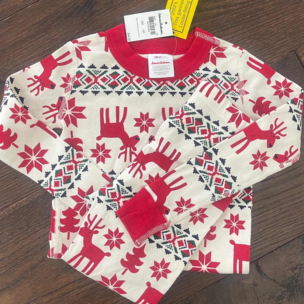 Hanna Andersson Christmas pajamas. Size 4T